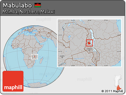 Gray Location Map of Mabulabo
