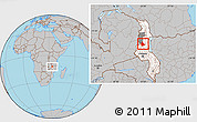 Gray Location Map of Mabulabo, highlighted country, highlighted parent region