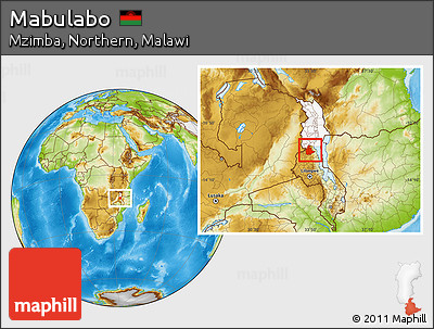 Physical Location Map of Mabulabo, highlighted grandparent region