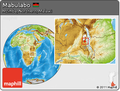 Physical Location Map of Mabulabo, highlighted parent region