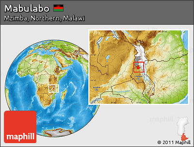 Physical Location Map of Mabulabo, highlighted parent region, highlighted grandparent region