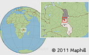 Savanna Style Location Map of Mabulabo, highlighted country, highlighted grandparent region