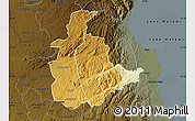 Physical Map of Mabulabo, darken