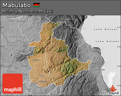 Satellite Map of Mabulabo, desaturated