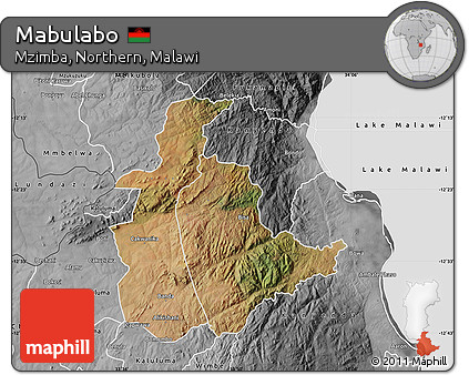 Satellite Map of Mabulabo, desaturated