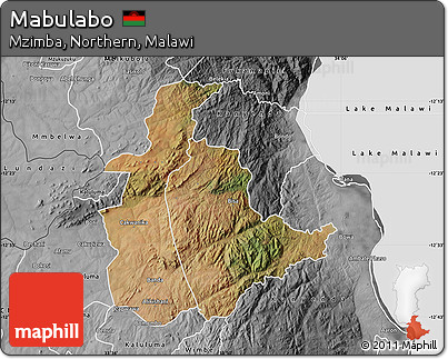 Satellite Map of Mabulabo, desaturated