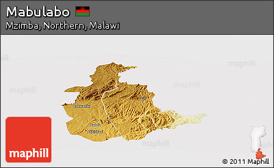 Physical Panoramic Map of Mabulabo, cropped outside