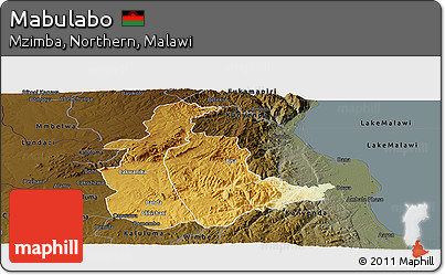 Physical Panoramic Map of Mabulabo, darken
