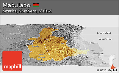 Physical Panoramic Map of Mabulabo, desaturated