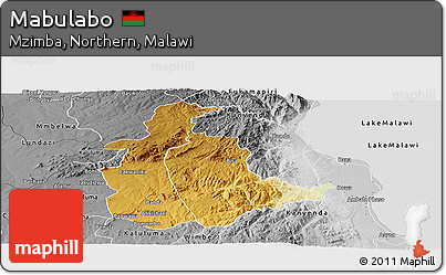 Physical Panoramic Map of Mabulabo, desaturated