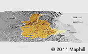 Physical Panoramic Map of Mabulabo, desaturated