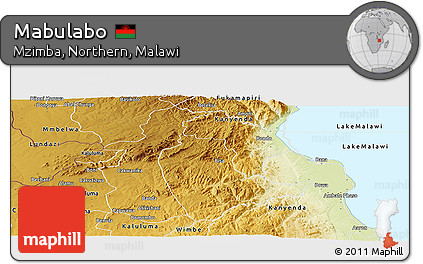 Physical Panoramic Map of Mabulabo
