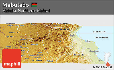 Physical Panoramic Map of Mabulabo