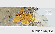 Physical Panoramic Map of Mabulabo, semi-desaturated