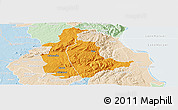 Political Panoramic Map of Mabulabo, lighten