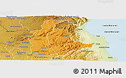 Political Panoramic Map of Mabulabo, physical outside