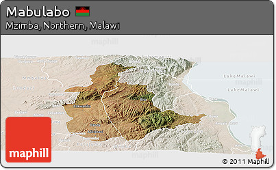 Satellite Panoramic Map of Mabulabo, lighten