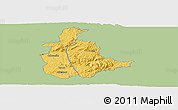 Savanna Style Panoramic Map of Mabulabo, single color outside