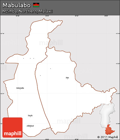 Classic Style Simple Map of Mabulabo, cropped outside