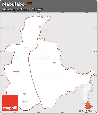 Classic Style Simple Map of Mabulabo, cropped outside