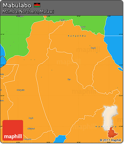 Political Simple Map of Mabulabo