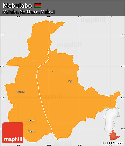 Political Simple Map of Mabulabo, single color outside
