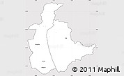 Silver Style Simple Map of Mabulabo, cropped outside