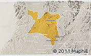 Physical 3D Map of Mpherembe, lighten, semi-desaturated