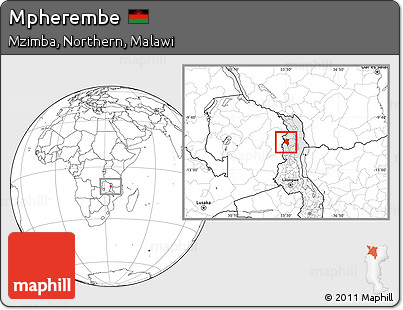 Blank Location Map of Mpherembe, highlighted grandparent region