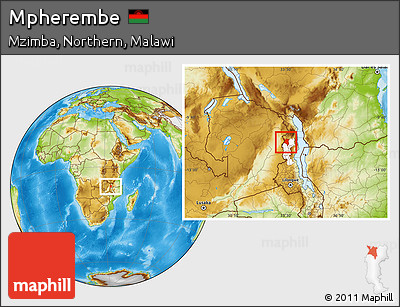Physical Location Map of Mpherembe, highlighted parent region