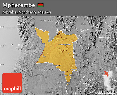 Physical Map of Mpherembe, desaturated