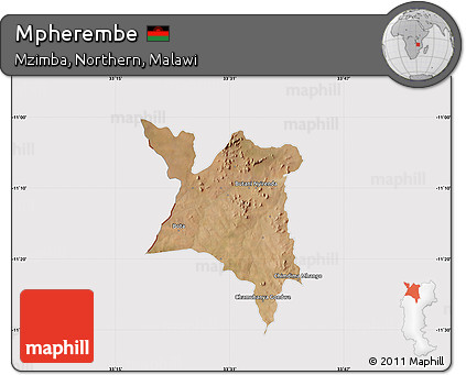Satellite Map of Mpherembe, cropped outside