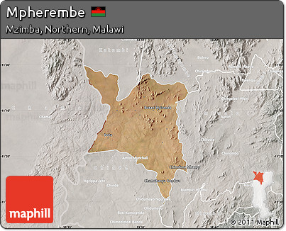 Satellite Map of Mpherembe, lighten, semi-desaturated