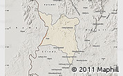Shaded Relief Map of Mpherembe, semi-desaturated