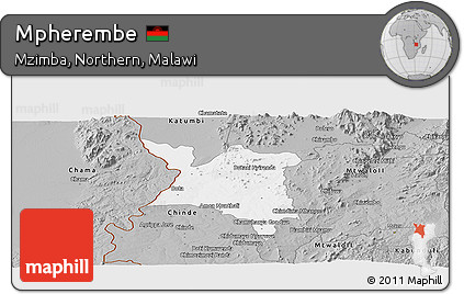 Gray Panoramic Map of Mpherembe
