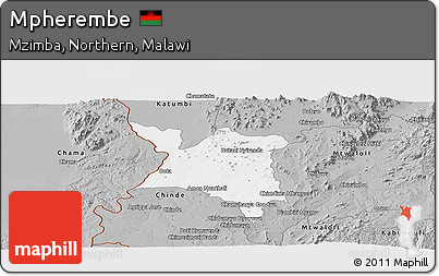Gray Panoramic Map of Mpherembe