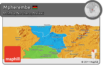 Political Panoramic Map of Mpherembe
