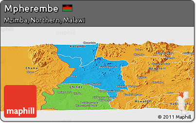 Political Panoramic Map of Mpherembe