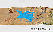 Political Panoramic Map of Mpherembe, satellite outside