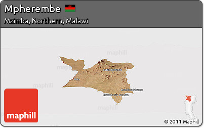 Satellite Panoramic Map of Mpherembe, cropped outside