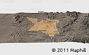 Satellite Panoramic Map of Mpherembe, darken, semi-desaturated