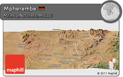 Satellite Panoramic Map of Mpherembe