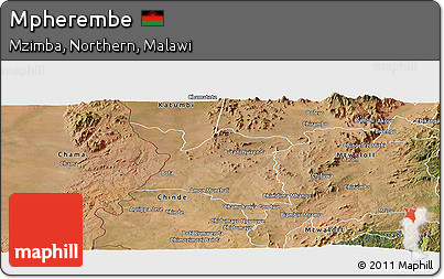 Satellite Panoramic Map of Mpherembe