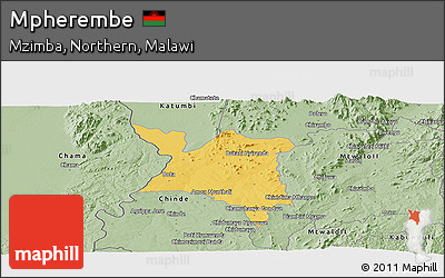 Savanna Style Panoramic Map of Mpherembe