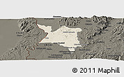 Shaded Relief Panoramic Map of Mpherembe, darken