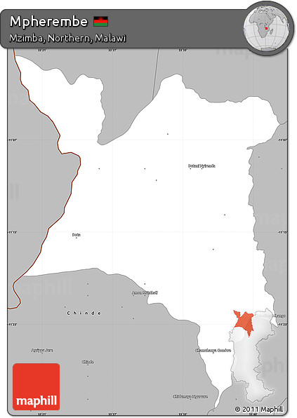 Gray Simple Map of Mpherembe