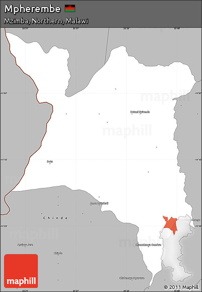 Gray Simple Map of Mpherembe