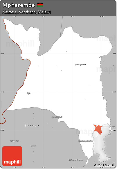 Gray Simple Map of Mpherembe