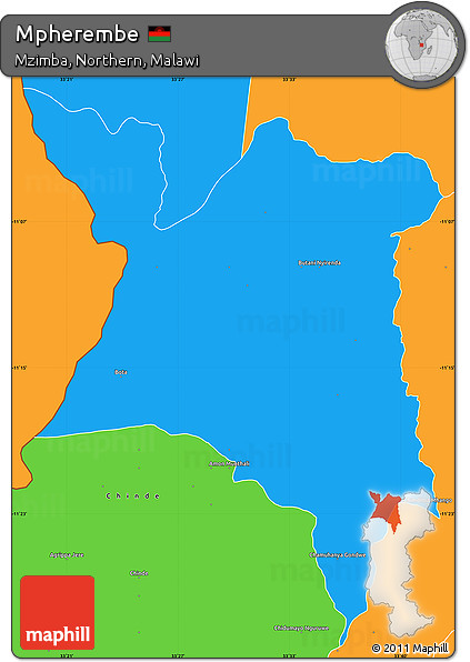 Political Simple Map of Mpherembe