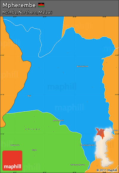Political Simple Map of Mpherembe